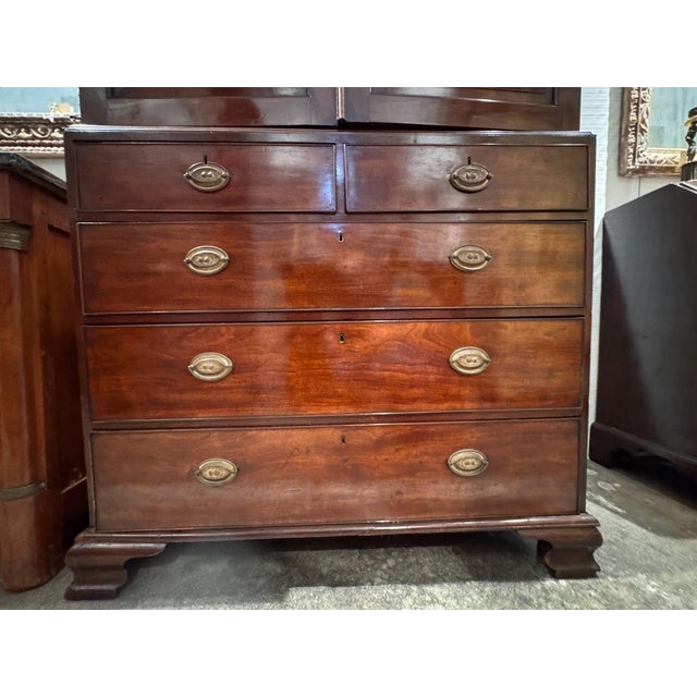 English 19th Century Mahogany Cabinet With Dresser Base For Sale - Image 3 of 16