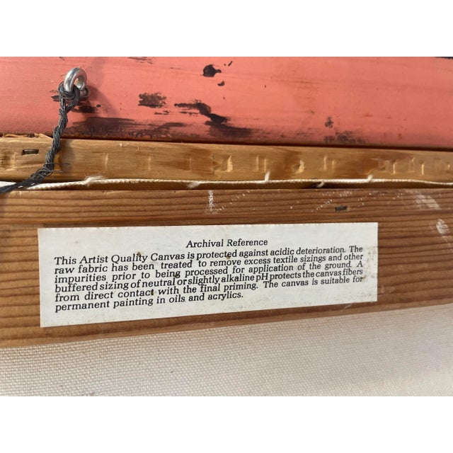 Vintage Still Life Floral Painting in Frame For Sale - Image 9 of 9