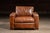 Industrial Full Grain Leather Leather Club Chair and Ottoman in Brown by Rh For Sale - Image 3 of 14
