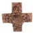1970s Designer Seashell Cross Embellished With Natural Seashells on Stone Base For Sale