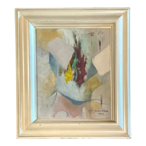 Vintage Original Abstract Oil Painting on Canvas