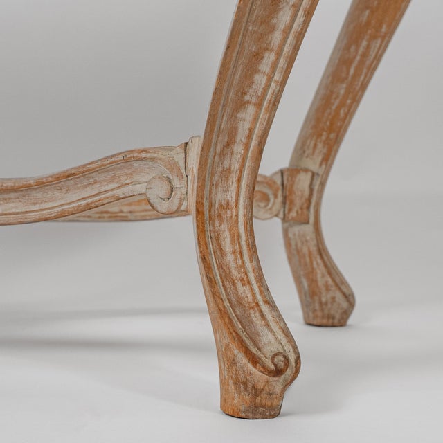 Brown 18th Century Gustavian Hand-Carved Marble-Top Console Table For Sale - Image 8 of 14