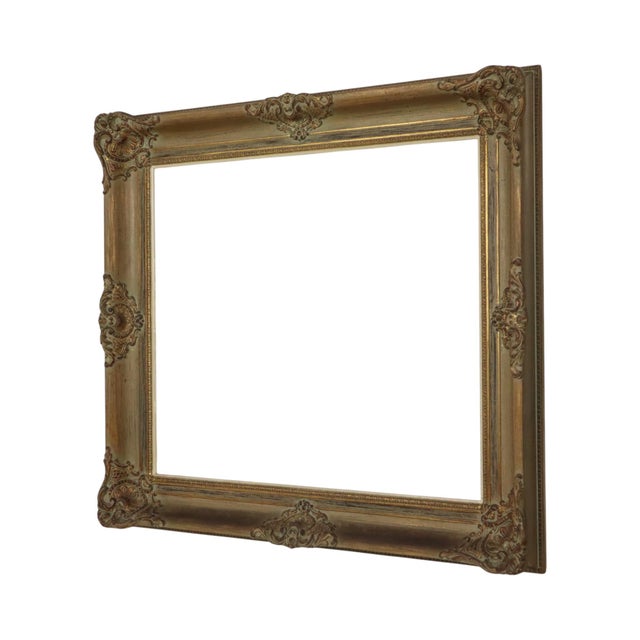 Large Baroque-Style Gilt Wooden Frame For Sale - Image 4 of 17