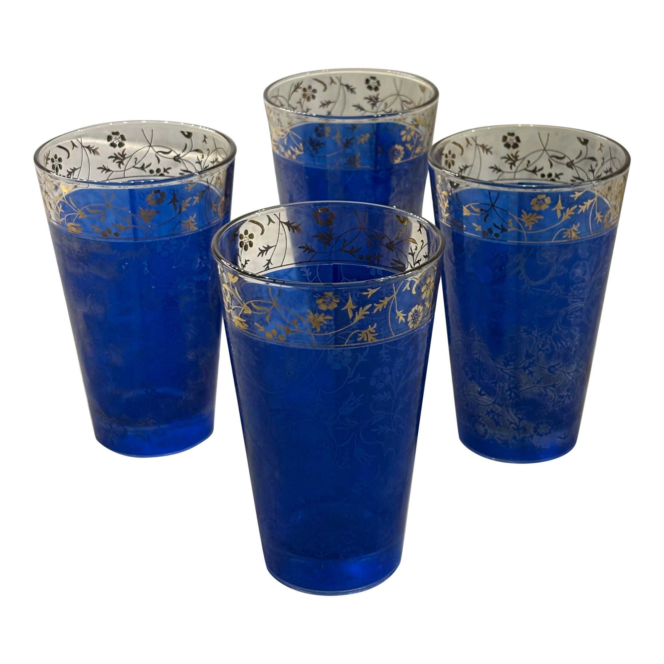 Vintage Blue Glasses | Chairish