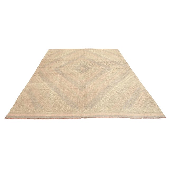 Embroidered vintage handwoven kilim rug from Denizli region of Turkey. Approximatelly 50-60 years old. In very good...