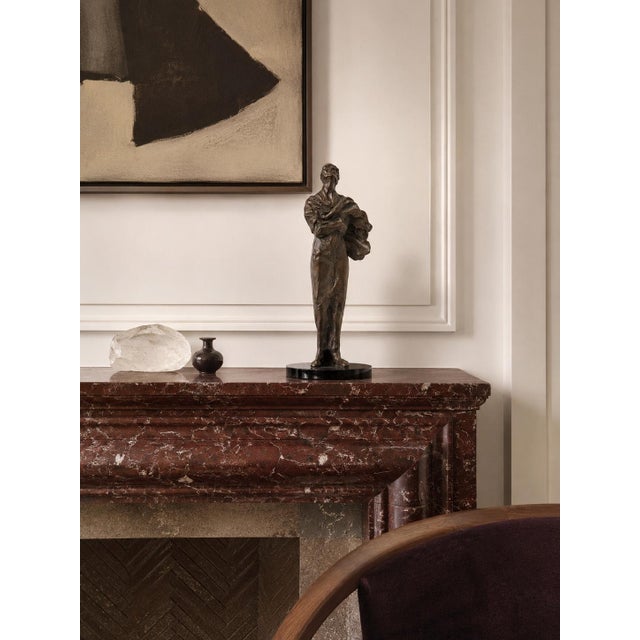 Signed Limited-Edition Modernist Cast Bronze Draped Female Sculpture, 7/21 For Sale - Image 12 of 12