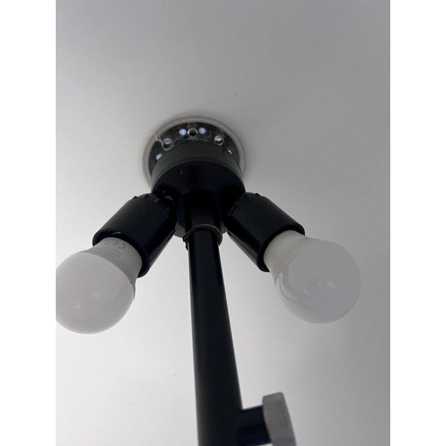 Mid-Century White Mushroom Floor Lamp with Acrylic Glass Shade For Sale - Image 10 of 13