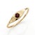 Contemporary Red Garnet Evil Eye Signet Ring | 18k Yellow Gold Plated Band Ring | Classic January Birthstone Jewelry Gift Us 7 For Sale - Image 3 of 3