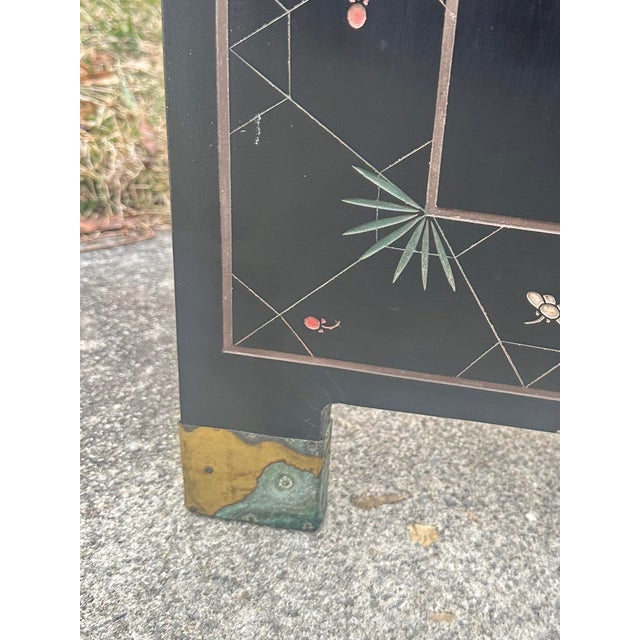 1970s Chinese Export Six Panel Coromandel Screen With Gold Leaf For Sale - Image 14 of 16