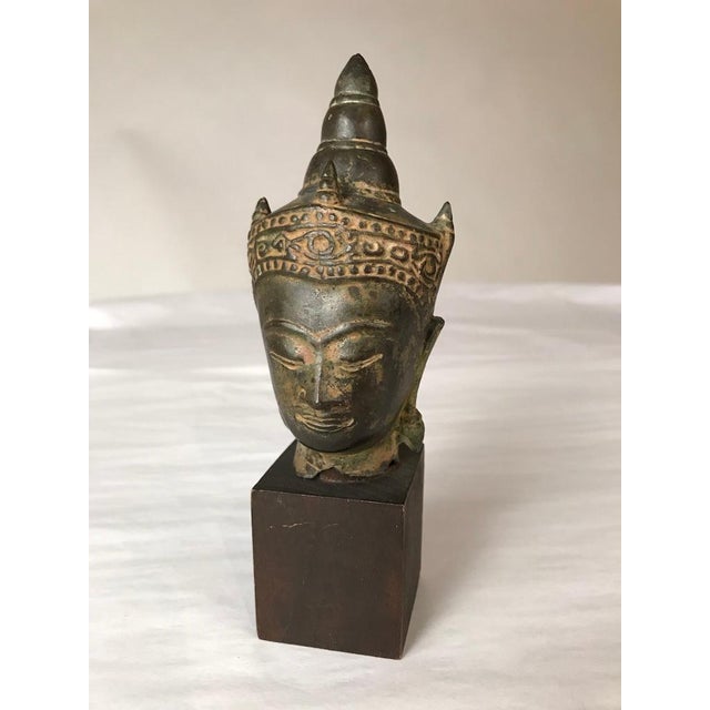 17th Century Bronze Head of the Buddha, 17th Century, Thailand For Sale - Image 5 of 12
