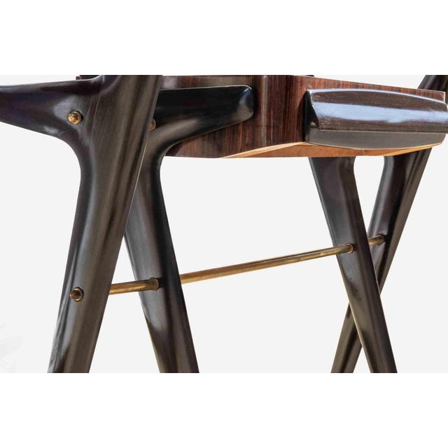 Vintage Wood and Glass Console Table by Vittorio Dassi, Italy For Sale - Image 10 of 12