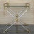 Mid Century Modern Serving or Side Table in Brass and Lucite with X Form For Sale - Image 9 of 18