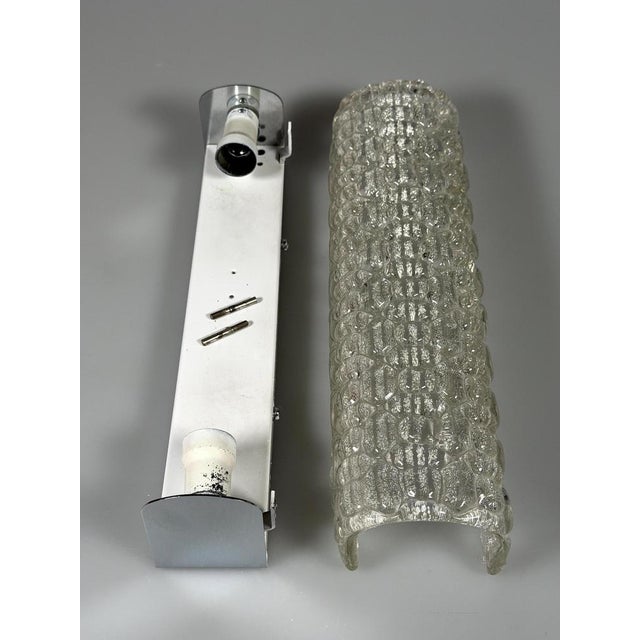 Space Age Wall Light in Ice Glass, 1960s-1970s For Sale - Image 11 of 16