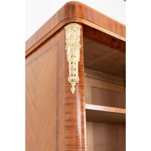 Sheraton Revival Display Cabinet in Satinwood, 1880 For Sale - Image 9 of 11