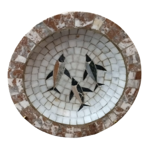 1980s Heide Mosaic Made in Denmark Dolphins Decorative Plate