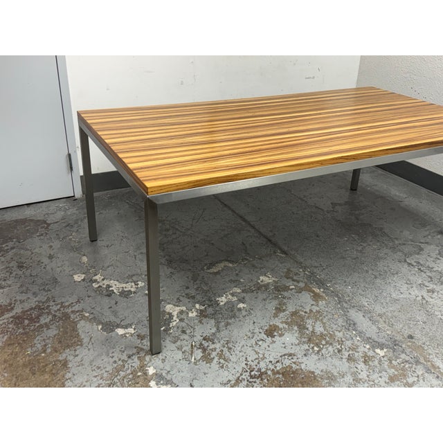 Room & Board Parsons Zebrawood Dining Table For Sale In San Francisco - Image 6 of 12