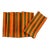 1960s Mid-Century Modern Orange and Olive Green Striped Cotton Napkins - Set of 6 For Sale