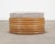 Contemporary Mid-Century 7 Strand Paul Frankl Style Stacked Rattan Ottoman For Sale - Image 3 of 18