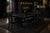 Wood Onyx Black™ & Gilded Reserve™ Architectural Dining Collection With Eight Matching X-Back Dining Chairs For Sale - Image 7 of 7