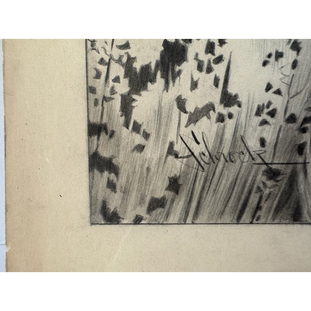 1940s Original Signed Graphite Illustration of Sporting Dog Setter Portrait, 14 × 11 In. For Sale In Atlanta - Image 6 of 7