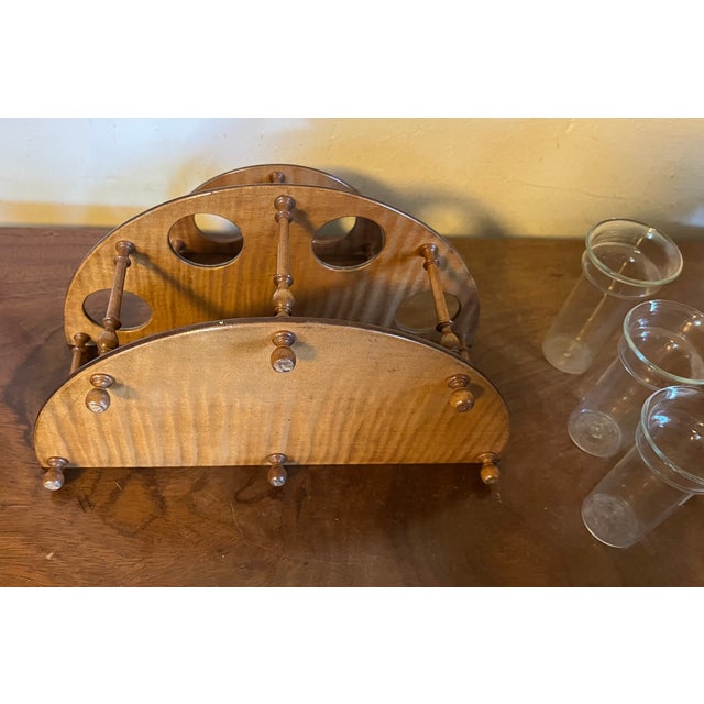 English Tiger Maple Two Tier Flower Holder Bud Vase Frog For Sale - Image 18 of 18