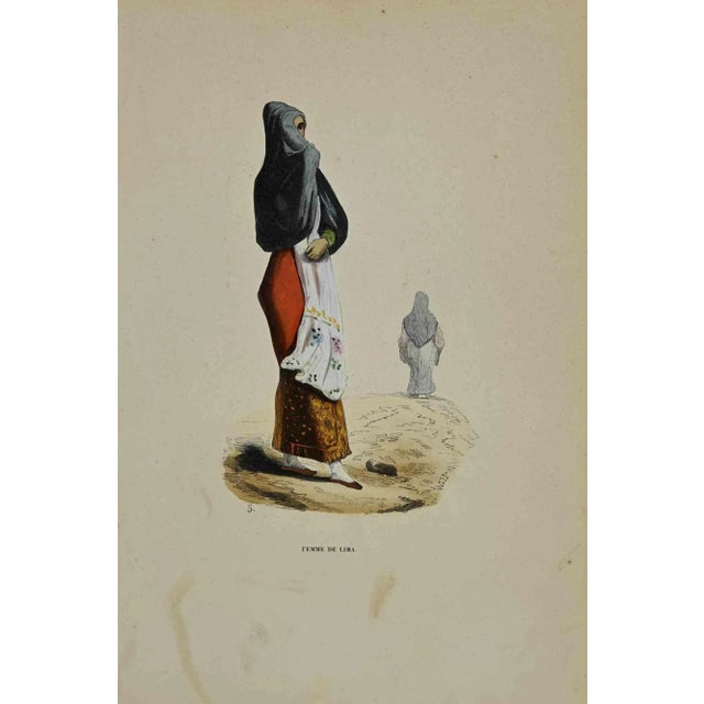 Femme de Lima is a hand colored lithographs made by Auguste Wahlen in 1844. Good conditions. The artwork belongs to the...