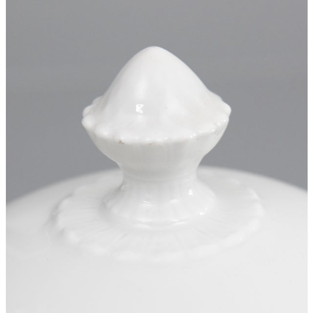 White Antique French White Ironstone Lidded Soup Tureen For Sale - Image 8 of 9