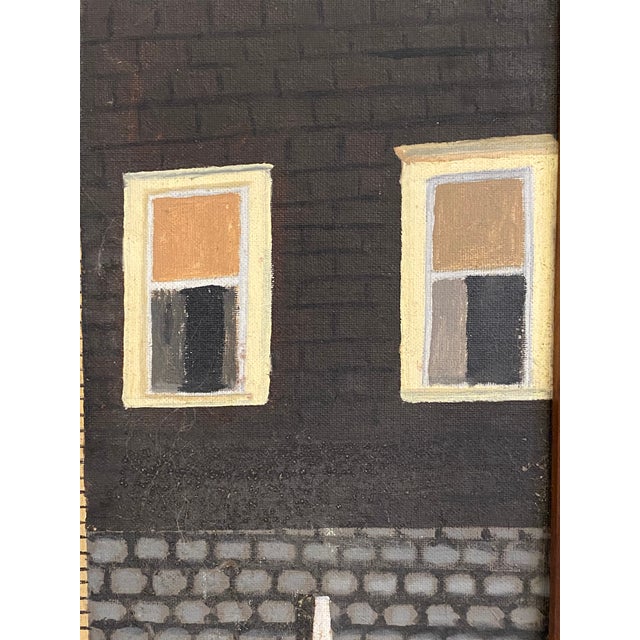 Brown Finger Lakes Telephone Corporation Building Facade Painting, Marcellus New York, 1956, Framed For Sale - Image 8 of 12