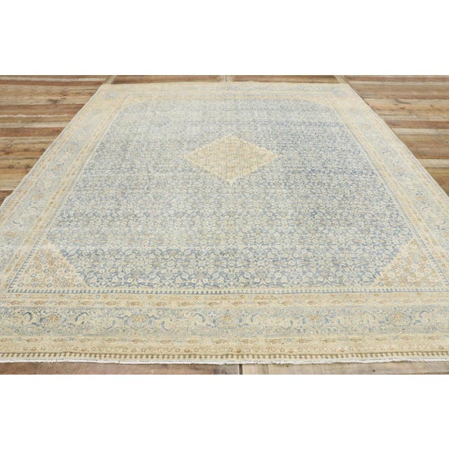 Textile Antique Persian Tabriz Rug - 08'08 X 10'02 For Sale - Image 7 of 9