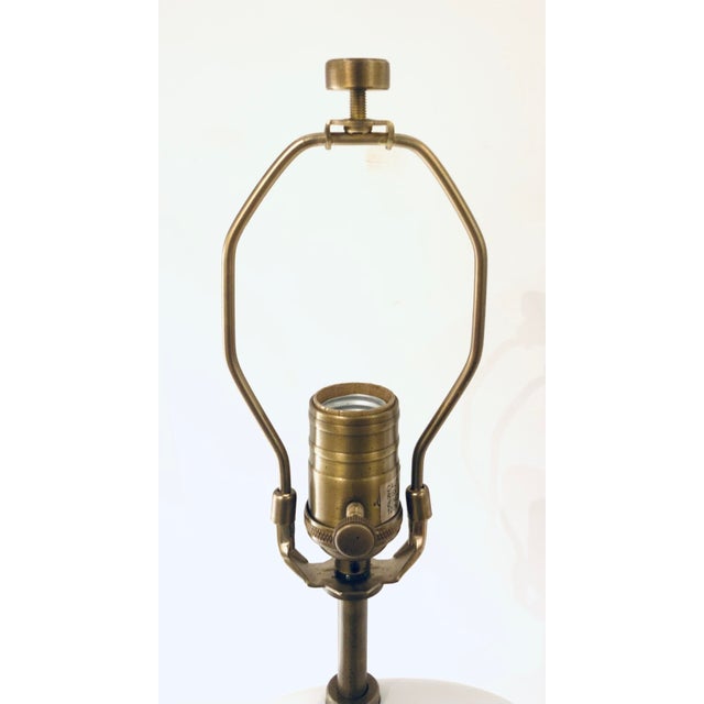 Baker Furniture Company Jean Lois Deniot for Baker White Sculptural Chalcedony Table Lamp For Sale - Image 4 of 5
