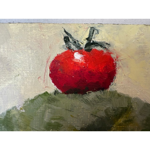 Contemporary Broccoli and Tomato Still Life Oil Painting For Sale - Image 3 of 7