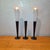 Set of 3 Northern Lights Malibu Tealight Holders, Matte Black Metal & Frosted Glass Modern Candle Stands For Sale In Phoenix - Image 6 of 11