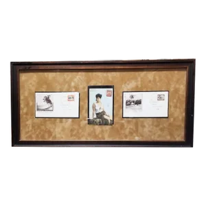 Framed Set of Samoan Island Vintage Postcards