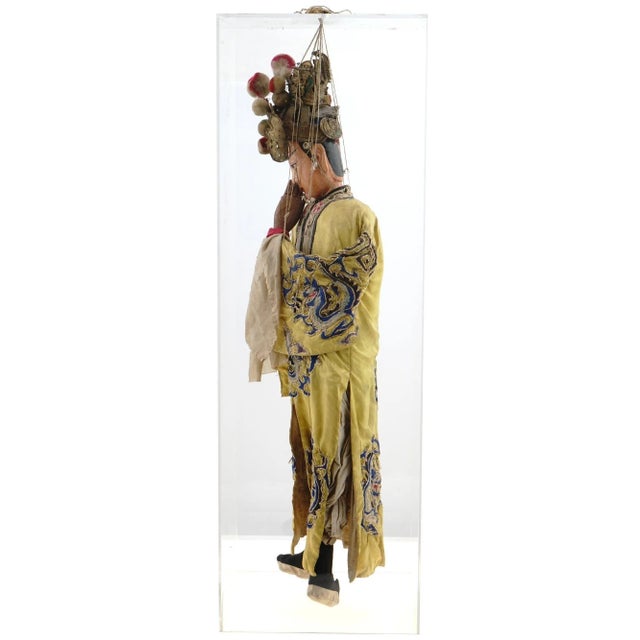 Yellow Large Antique Chinese Ceremonial Marionette For Sale - Image 8 of 12