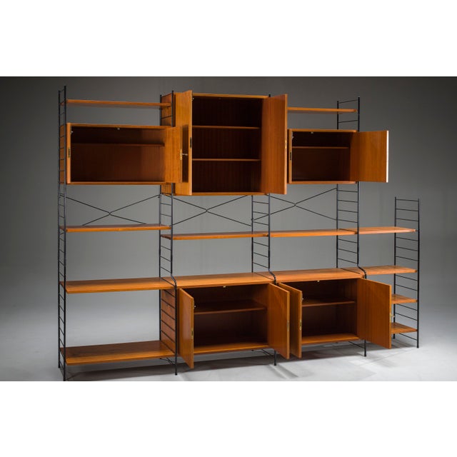 Mid-Century Modern Vintage Teak Modular Wall Unit from WHB, Germany, 1960s For Sale - Image 3 of 18