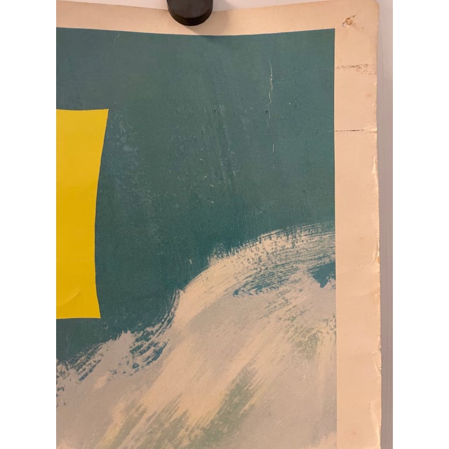 Paper Vintage Surfing Travel Hawaii Poster by Chas Allen, c.1958 For Sale - Image 7 of 10