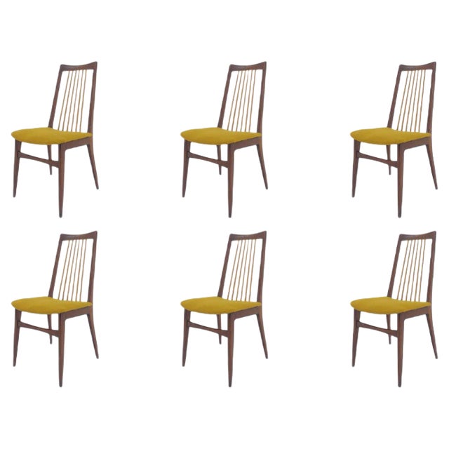Mid-Century Dining Chairs, Denmark, 1970s, Set of 6 For Sale