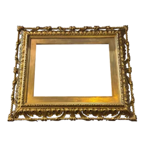 Antique Victorian Gilt Wood and Gesso Rococo Gilt Frame