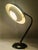 Black Metal Table Lamp with Brass Details by Oscar Torlasco, Italy, 1960s For Sale - Image 9 of 10