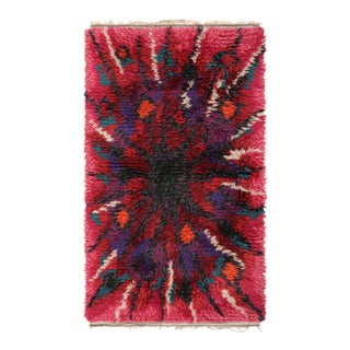 Vintage Swedish Rug With Polychromatic Abstract Pattern | Rug & Kilim For Sale
