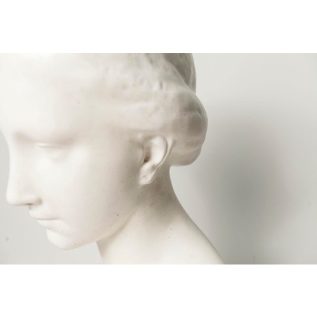 Marble Bust of a Woman, 1800s For Sale - Image 9 of 17