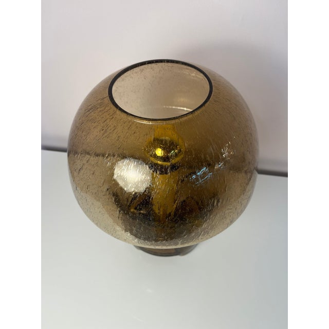 Brown Mushroom Lamp with Glass Inclusion from Süssmuth Leuchten, 1970s For Sale - Image 5 of 11