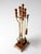 Vintage Hollywood Regency Brass Fireplace Tools Set With Wood Handles For Sale - Image 11 of 18
