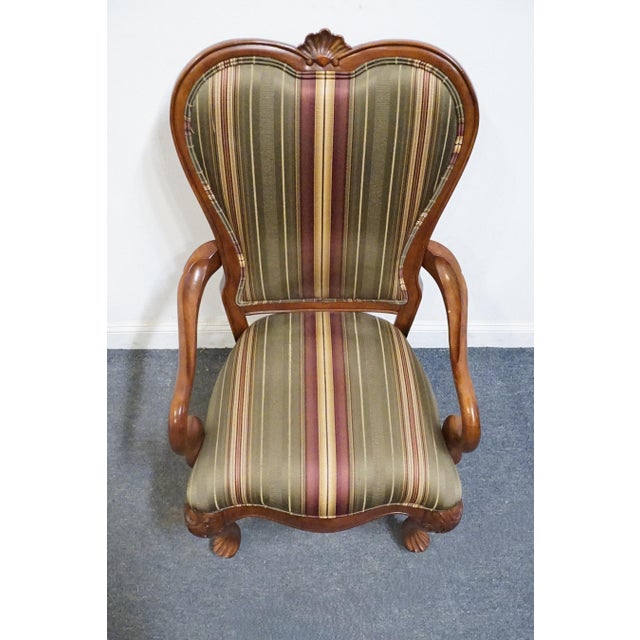 Brown Thomasville Furniture Kent Park Collection Solid Mahogany Traditional Style Dining Arm Chair 38921 For Sale - Image 8 of 10