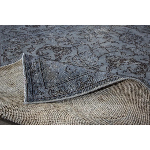Mid 20th Century Mid 20th Century Vintage Overdye Rug For Sale - Image 5 of 7
