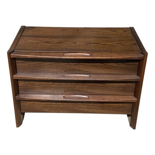 Vintage Veneer Chest of Drawers in Elm Wood, 1970s For Sale