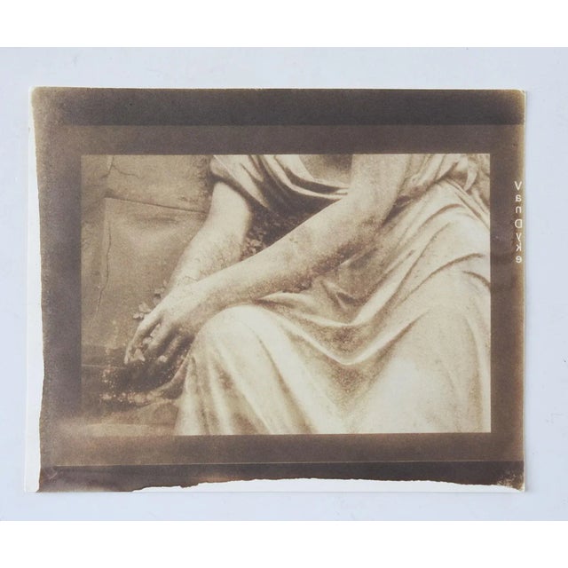 English Vintage Cyanotype Sepia Photograph of Figure Sculpture For Sale - Image 3 of 3