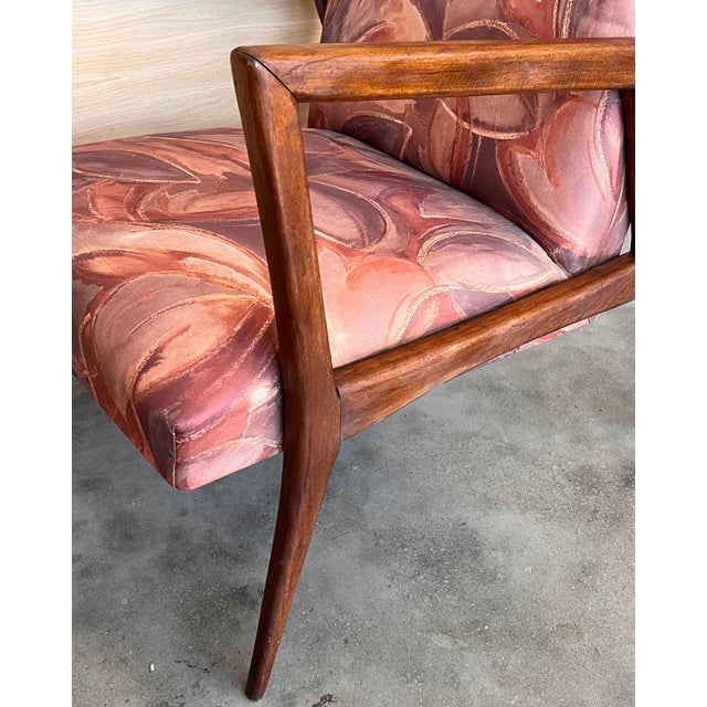 Mid 20th Century Pair of Scandinavian Mid-Century Modern Colorful Teak Club Armchairs For Sale - Image 13 of 18