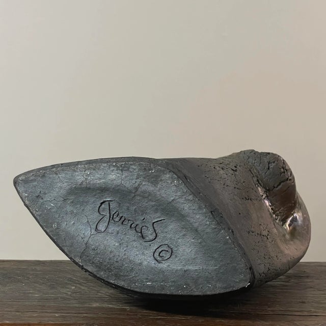 Ceramic 1970s Vintage Postmodernist Raku Slab Stoneware Vessel by Geraldine Shapiro, Signed For Sale - Image 7 of 9