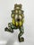 Japanese Iron and Blown Glass Frog Garden Lantern, 1970s For Sale - Image 6 of 18